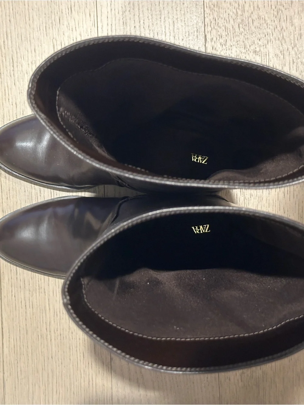 Zara Tall Over-the-Knee Leather Boots - Dark Brown